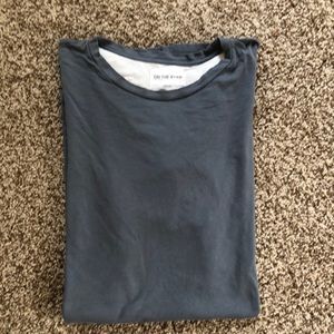 On The Byas Short Sleeve Lightweight Tee, Grey, Medium, Longer Length